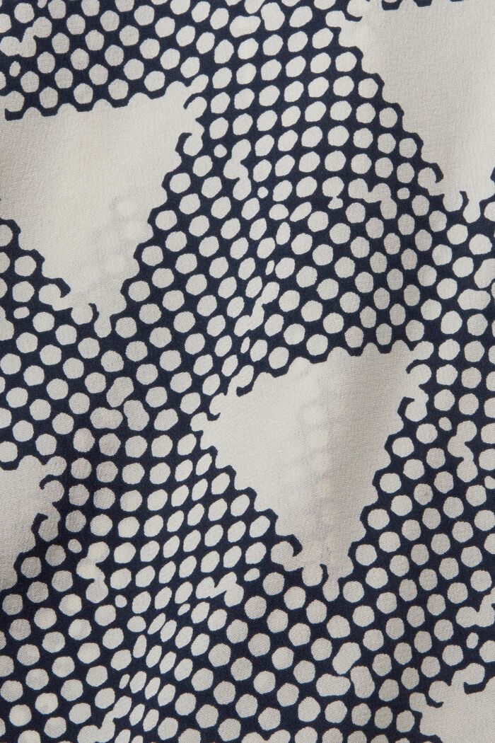 Blouse met patroon, 100% zijde, DARK BLUE, detail image number 5