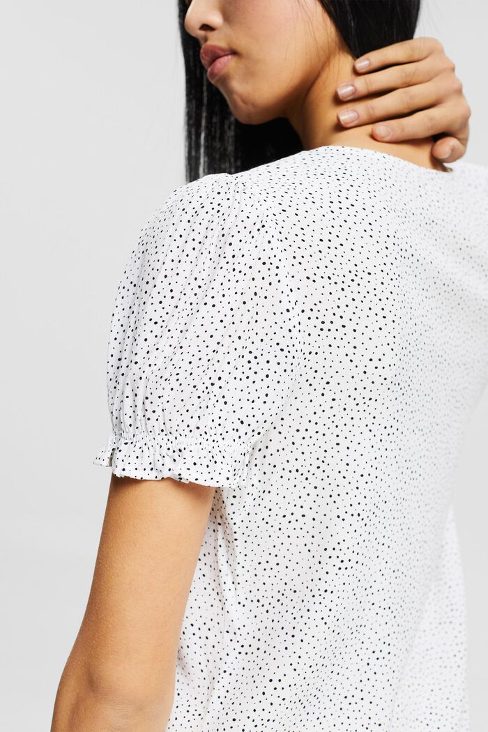 Crêpe blouse met print, LENZING™ ECOVERO™, NEW OFF WHITE, detail image number 2
