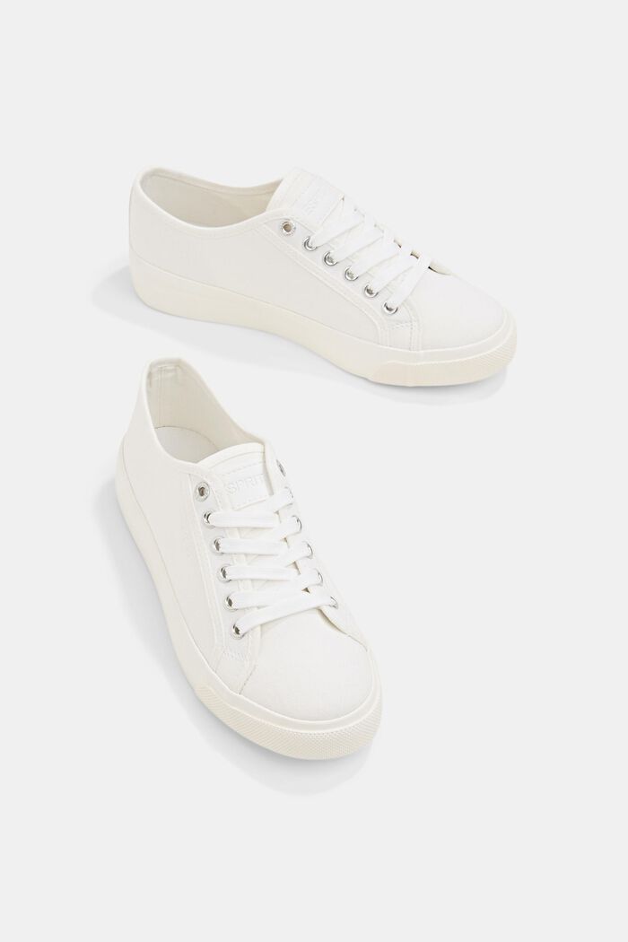 Canvas sneakers met plateauzool, OFF WHITE, detail image number 6