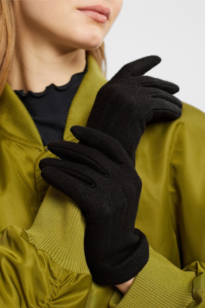 Fleece handschoenen, BLACK, detail image number 2