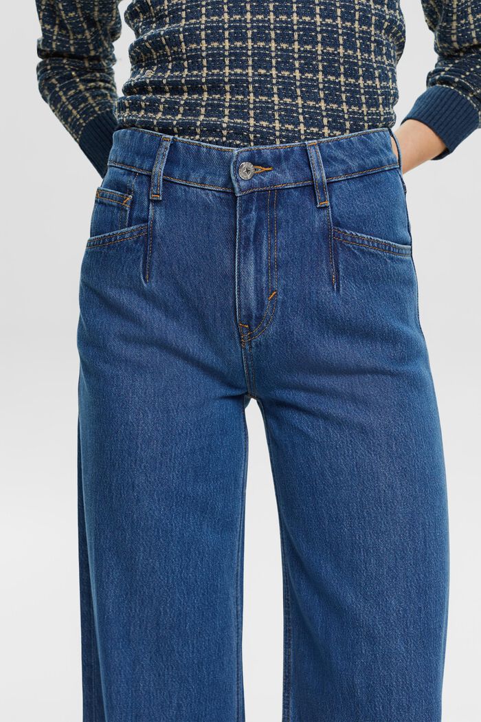 Jeans met wijde pijpen, BLUE DARK WASHED, detail image number 2