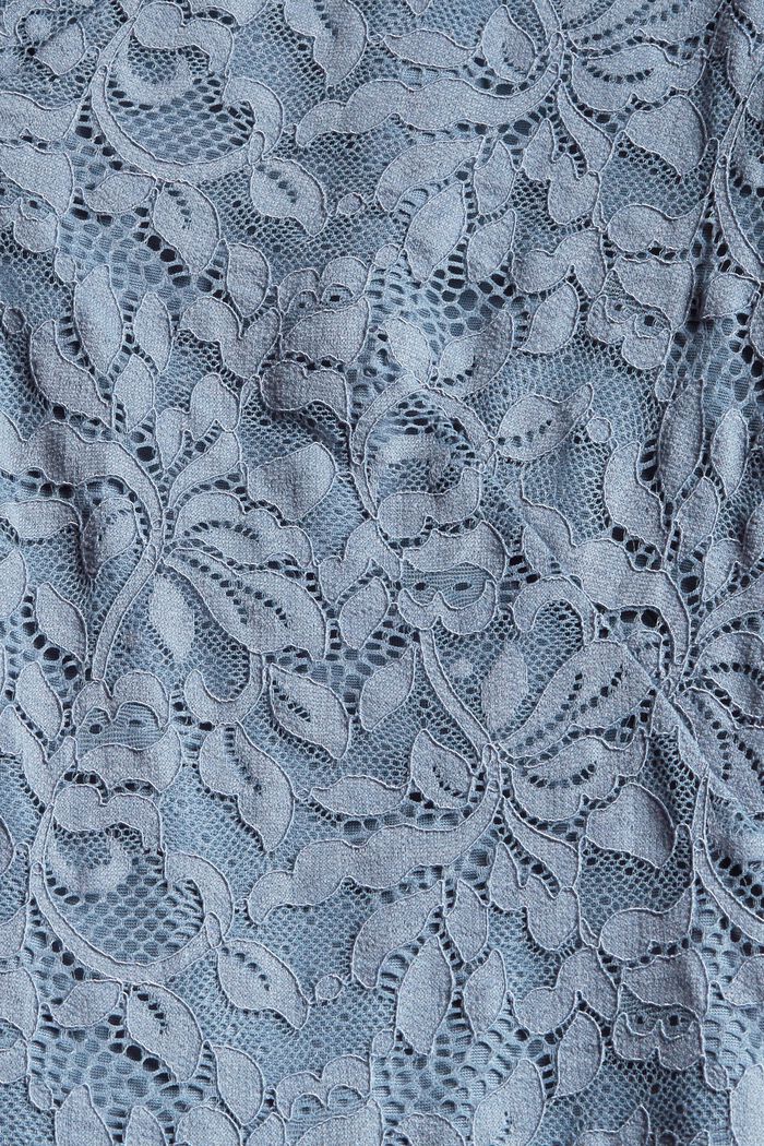 Gerecycled: jurk met kanten lijfje, GREY BLUE, detail image number 4
