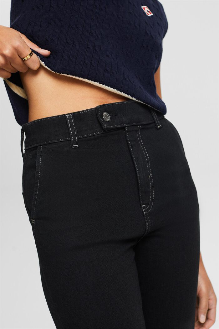 Slim jeans met hoge taille, BLACK RINSE, detail image number 2
