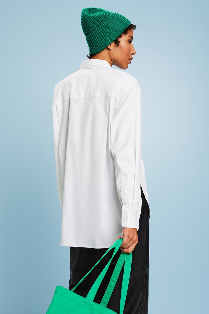 Oversized overhemd met buttondownkraag, WHITE, detail image number 3