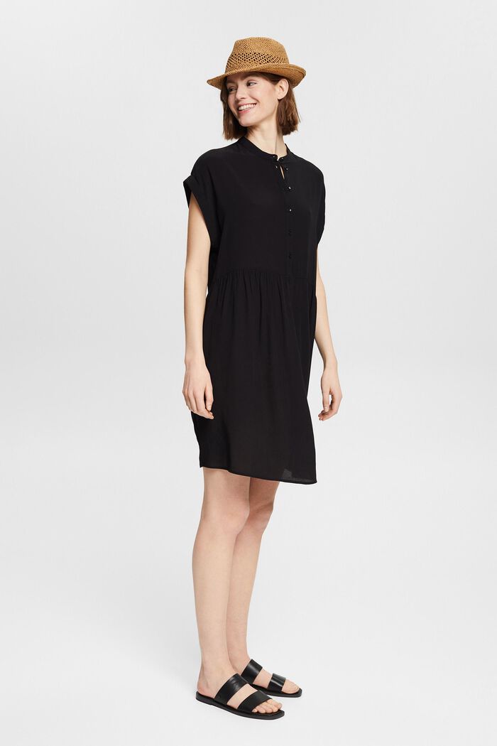 Mini-jurk met knoopsluiting, BLACK, detail image number 1