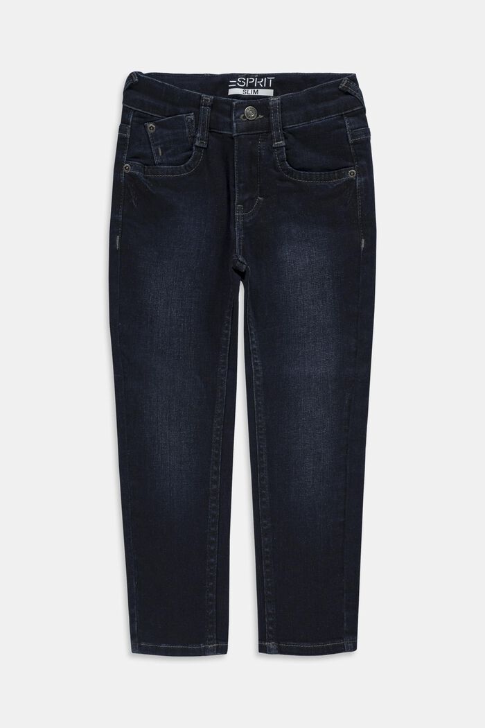 Slim fit jeans met verstelbare band, BLUE MEDIUM WASHED, detail image number 0
