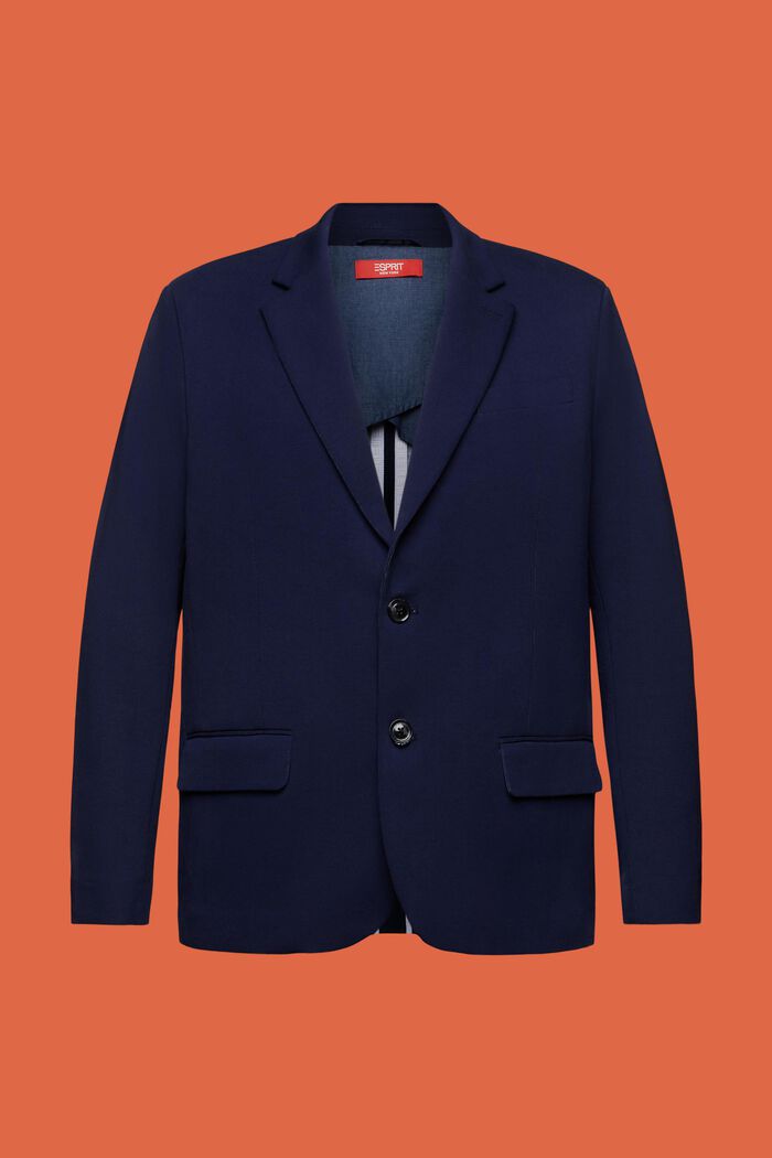 Single-breasted jersey blazer, BLUE RINSE, detail image number 6