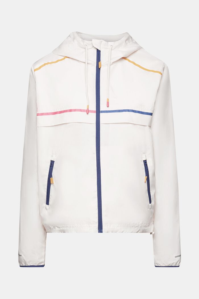 Lichte, waterafstotende jas met capuchon, WHITE, detail image number 5