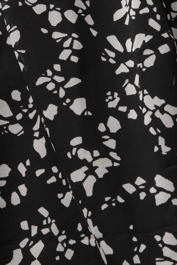 Chiffon blouse met print, BLACK, detail image number 4