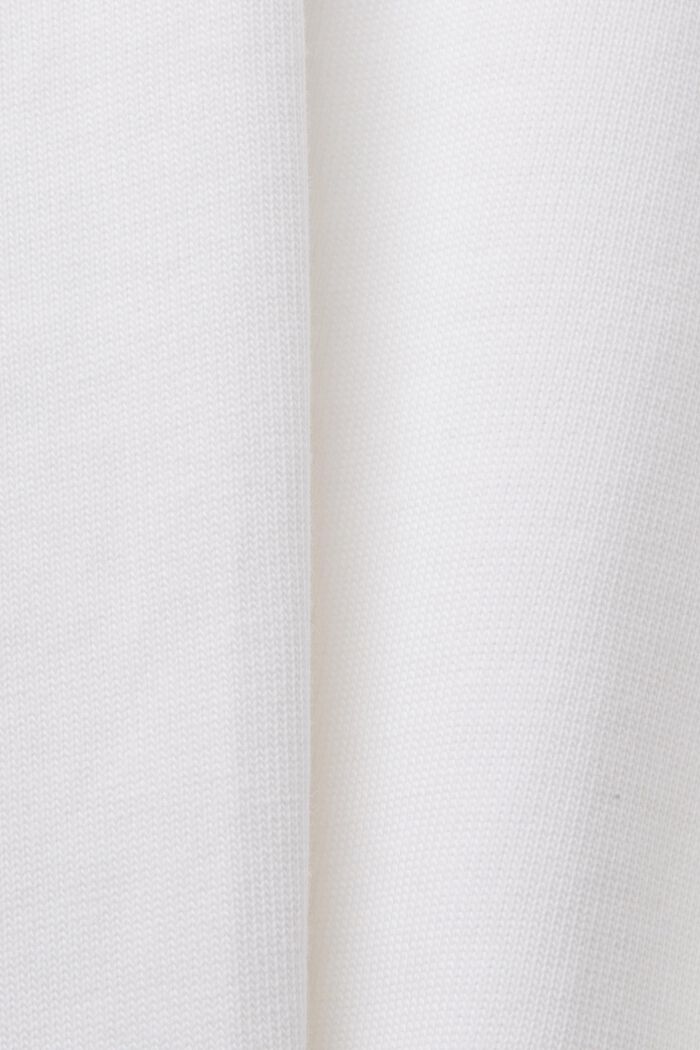 Cropped jersey T-shirt met ronde hals, WHITE, detail image number 5
