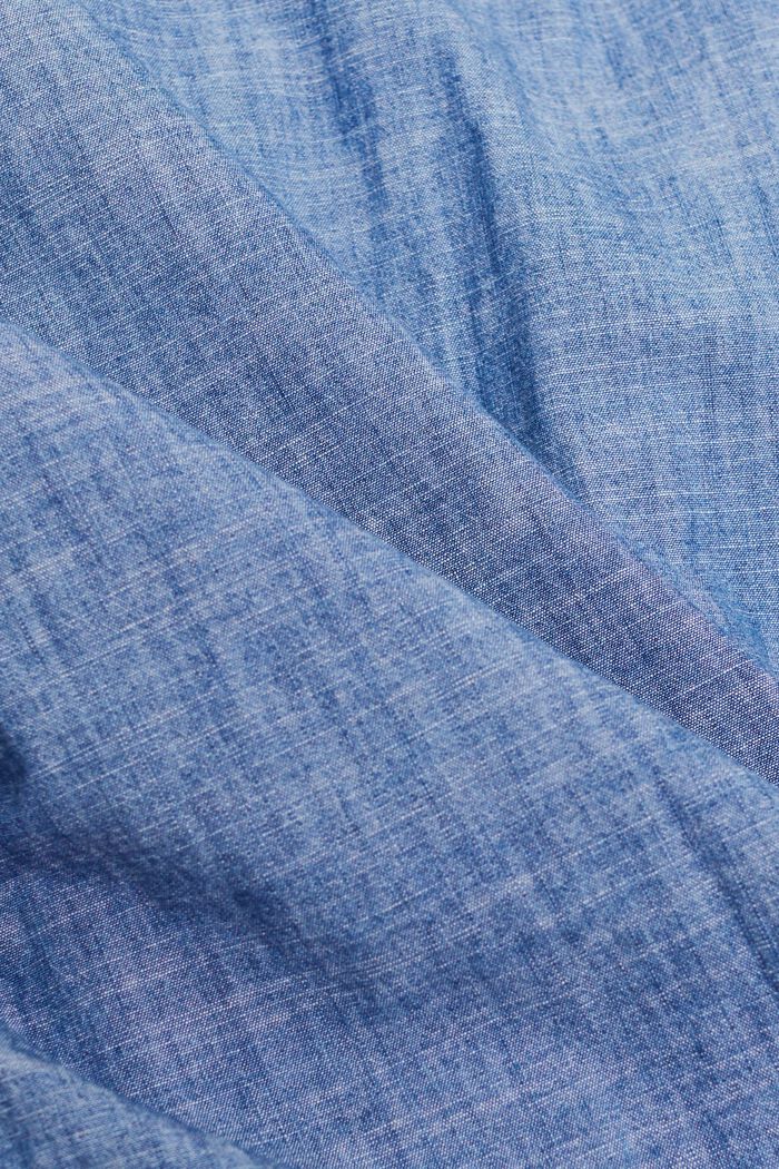 Chambray overhemd met buttondownkraag, BLUE MEDIUM WASHED, detail image number 6