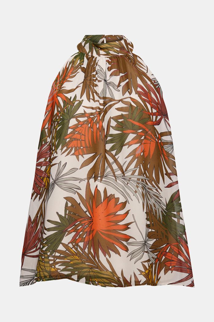 Chiffon blousetop met botanische print