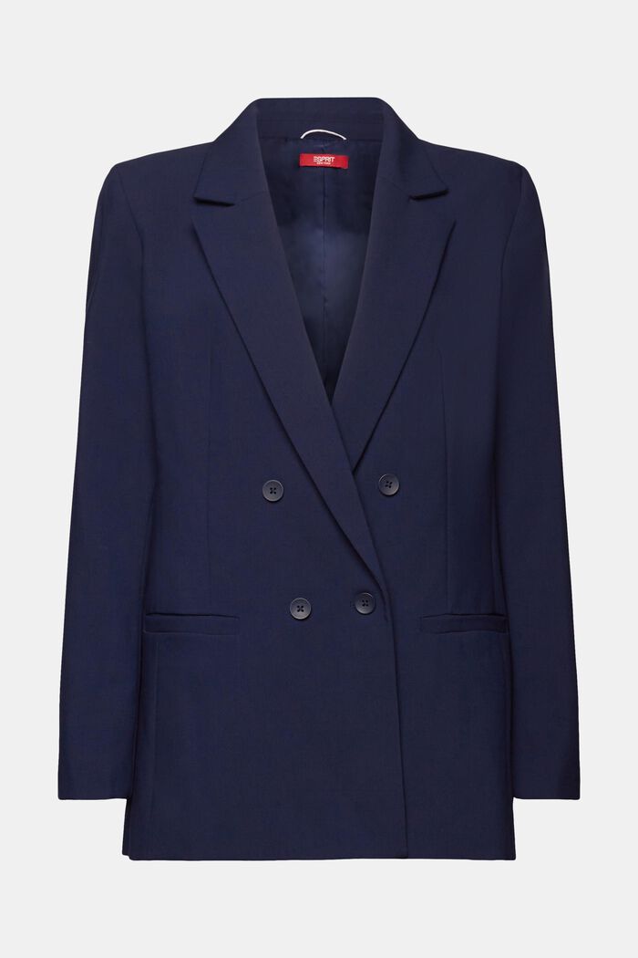 Double-breasted loose fit blazer, NAVY, detail image number 6