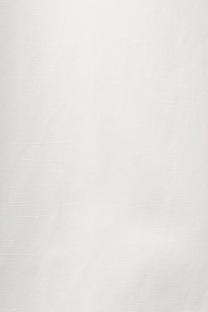 Shirt met korte mouwen, linnenmix, WHITE, detail image number 4