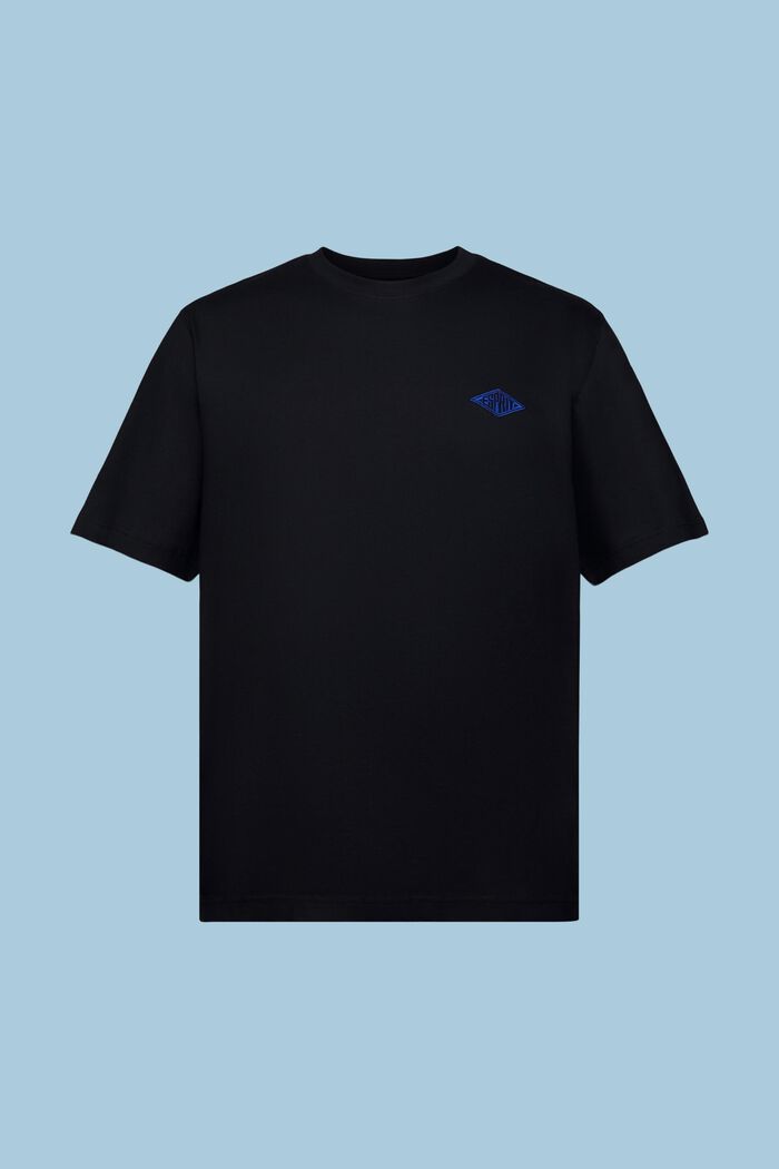 T-shirt met korte mouwen en logo, BLACK, detail image number 6