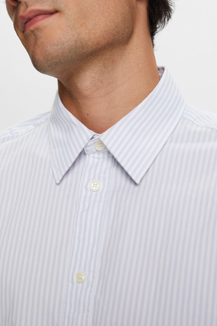 Gestreept shirt van katoen-popeline, PASTEL BLUE, detail image number 1