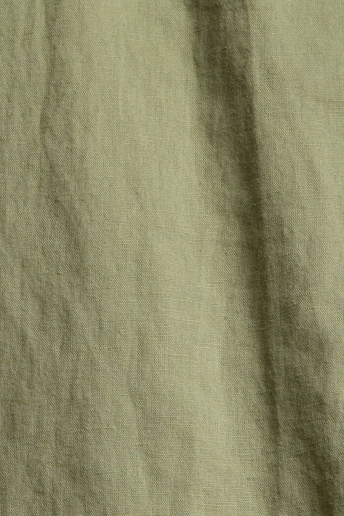 Oversized blouse van een linnenmix, LIGHT KHAKI, detail image number 1