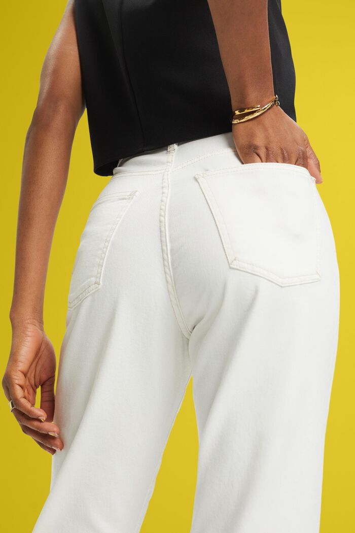Cropped jeans met rechte pijpen, WHITE, detail image number 2
