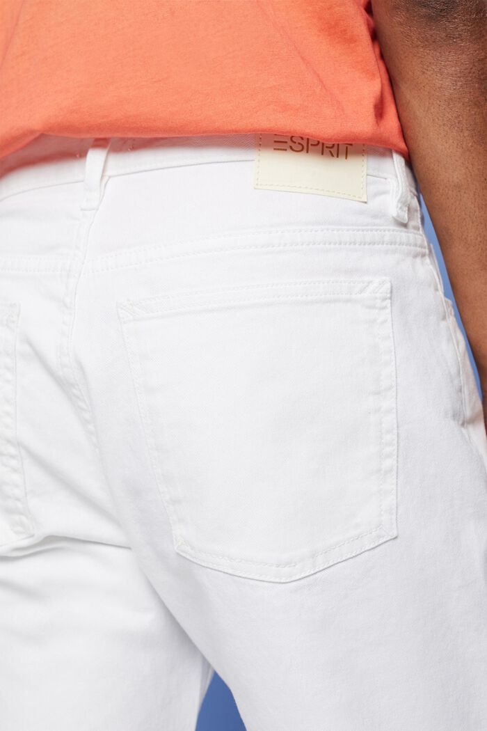 Witte jeans met stretch, WHITE, detail image number 4