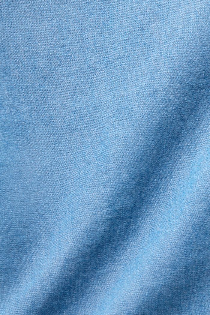 Cropped denim overhemdblouse, BLUE LIGHT WASHED, detail image number 5