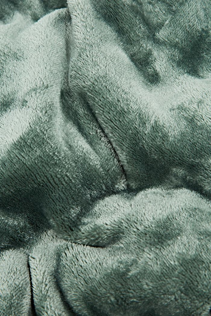 Plaid van fleece, DARK GREEN, detail image number 2