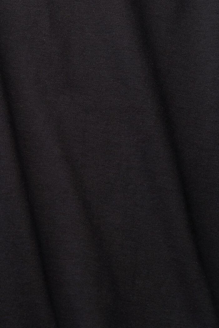 Jersey jurk met strikceintuur, BLACK, detail image number 4