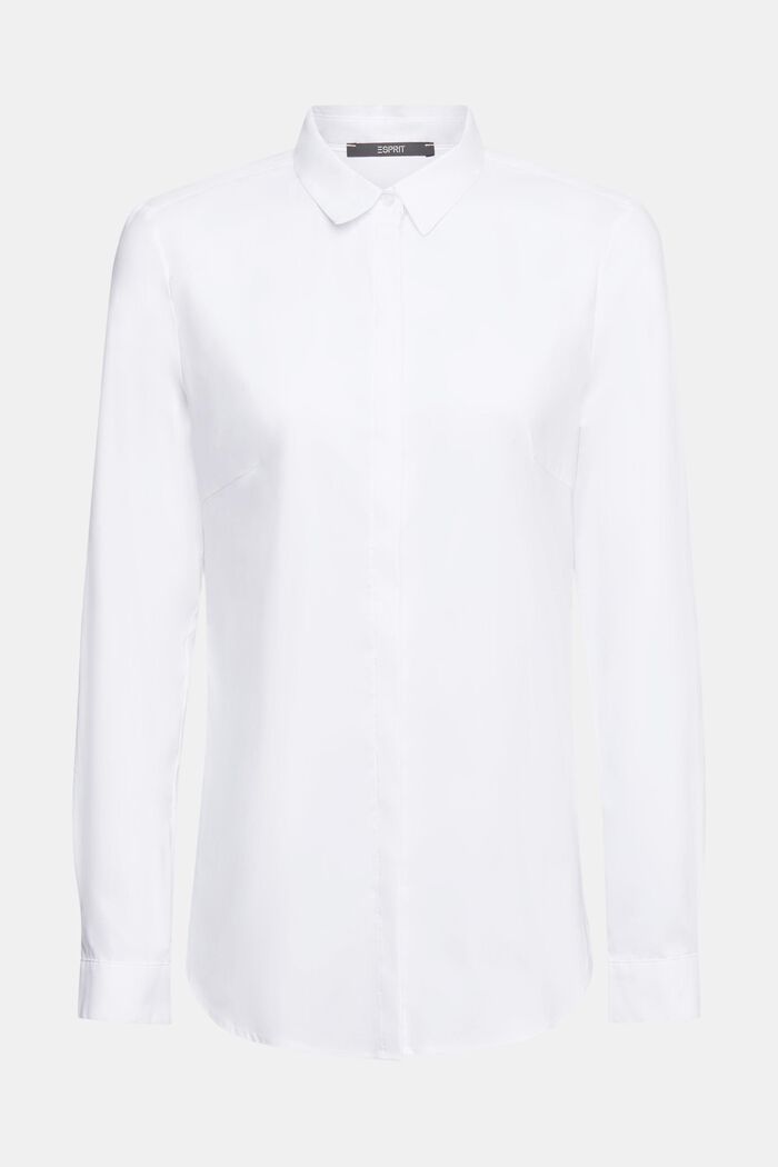 Popeline overhemdblouse, WHITE, detail image number 5