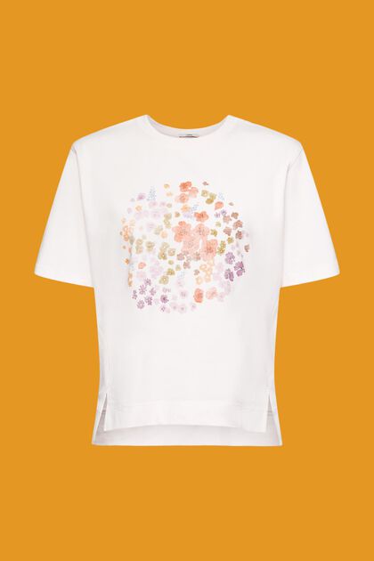 T-shirt met bloemetjesprint
