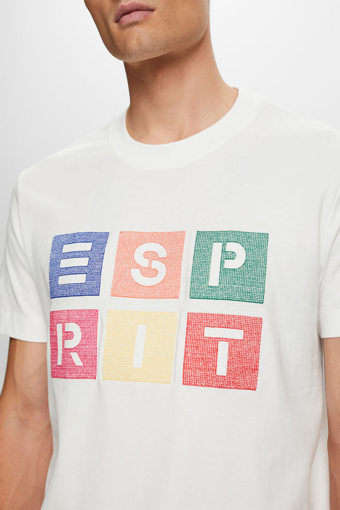 T-shirt met logoprint van katoen, OFF WHITE, detail image number 2