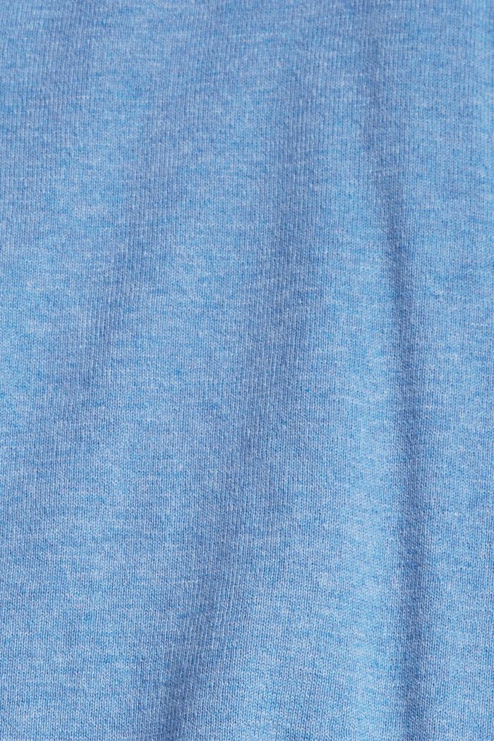 Fijngebreide trui van 100% katoen, LIGHT BLUE LAVENDER, detail image number 4