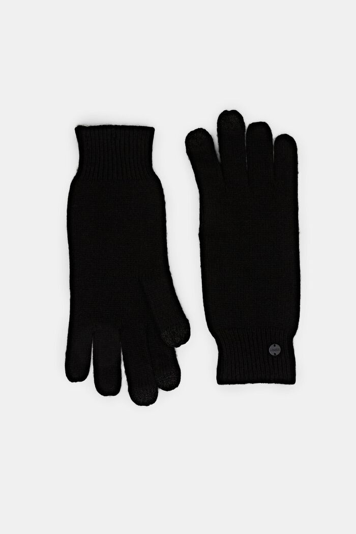 Handschoenen van een ribbreisel, BLACK, detail image number 0