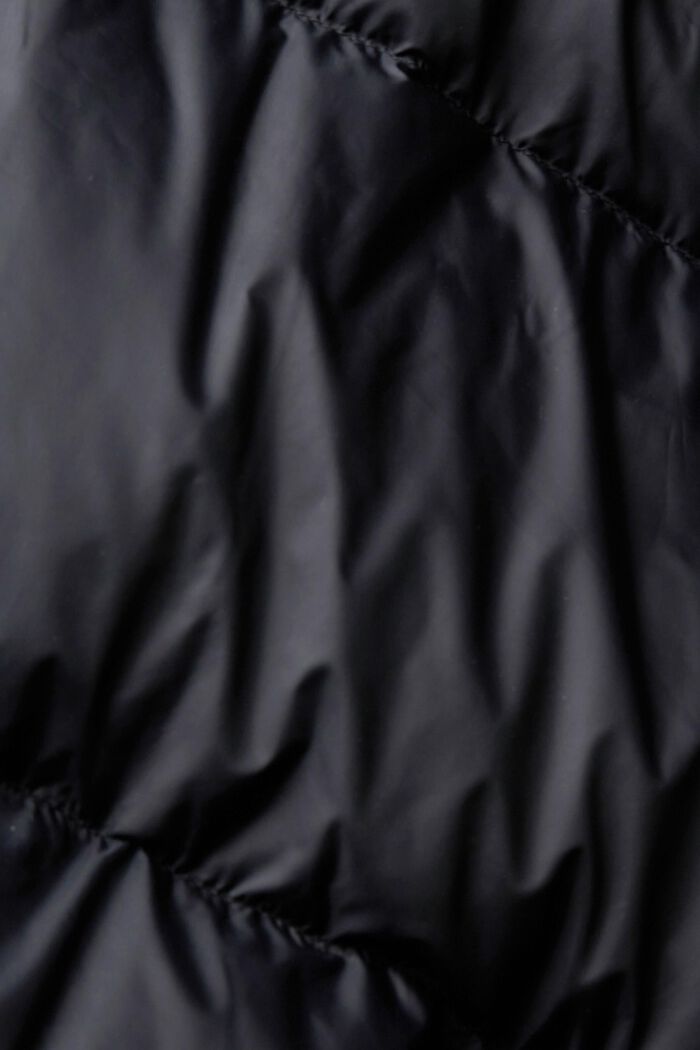 Gewatteerde jas met vulling van gerecycled dons, BLACK, detail image number 5