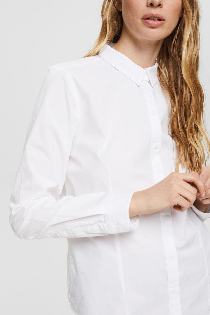 Getailleerde overhemdblouse, WHITE, detail image number 2