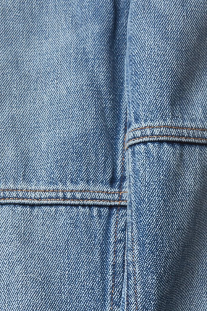 Met hennep: jeans in cargostijl, BLUE MEDIUM WASHED, detail image number 7