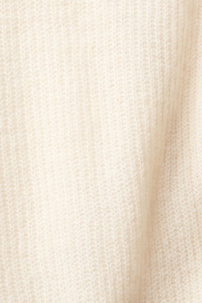 Gebreid vest met wol/alpaca, DUSTY NUDE, detail image number 4