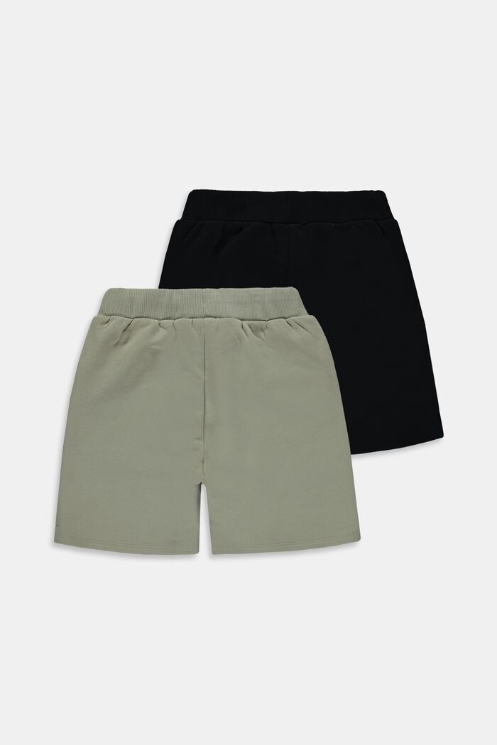 Set van 2 shorts van sweatmateriaal, DUSTY GREEN, detail image number 1