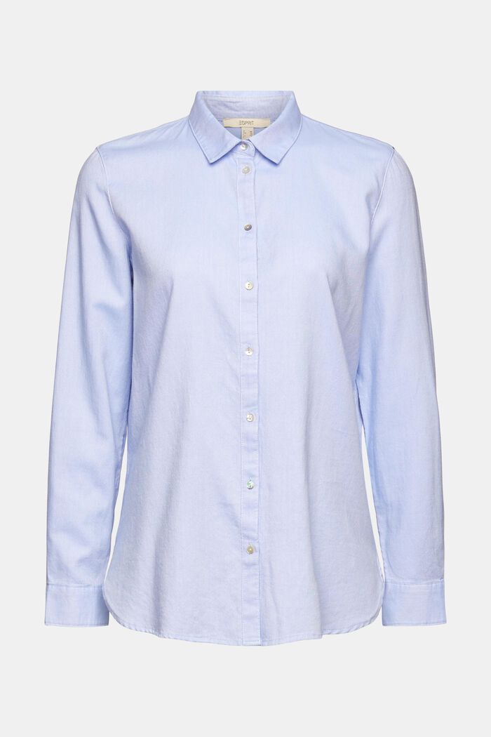 Overhemdblouse van 100% katoen, LIGHT BLUE, detail image number 6