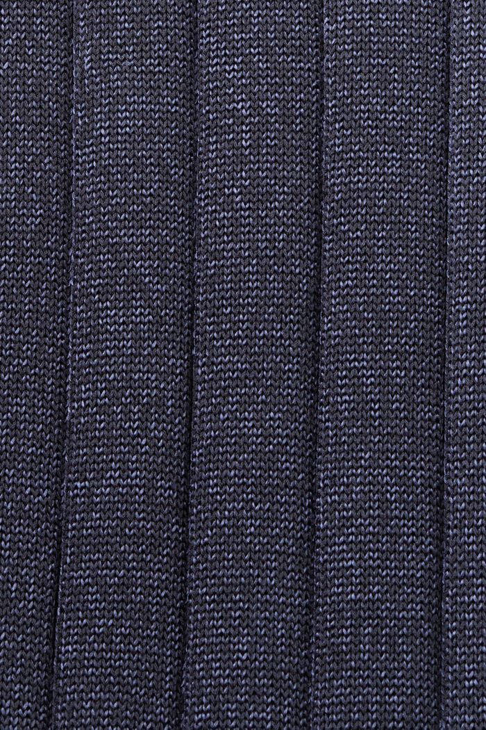 Glanzende, ribgebreide jurk, PETROL BLUE, detail image number 4