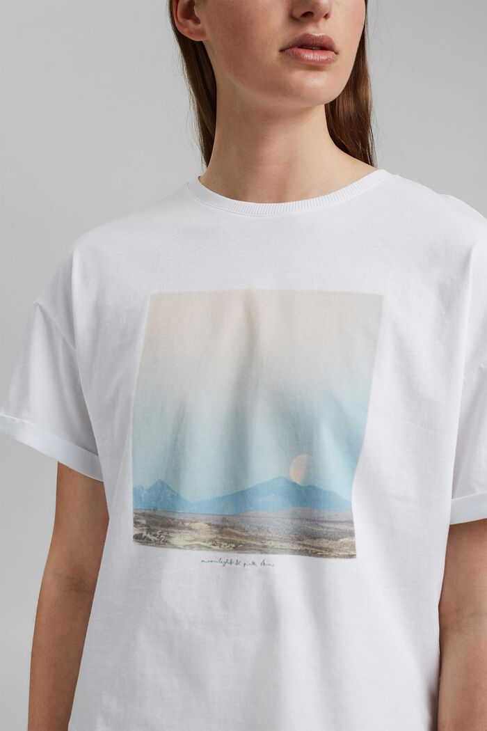T-shirt met fotoprint, 100% katoen, WHITE, detail image number 2