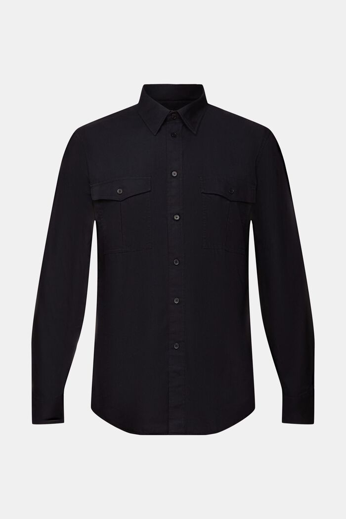 Utility-shirt van katoen, BLACK, detail image number 5