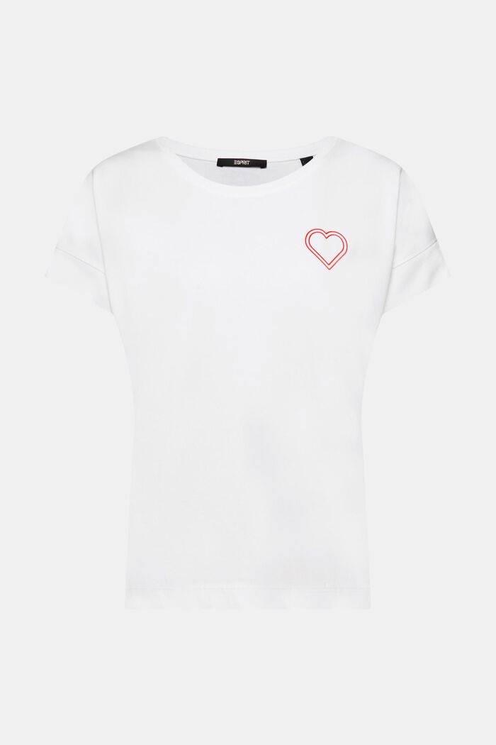 Jersey T-shirt met label, WHITE, detail image number 6