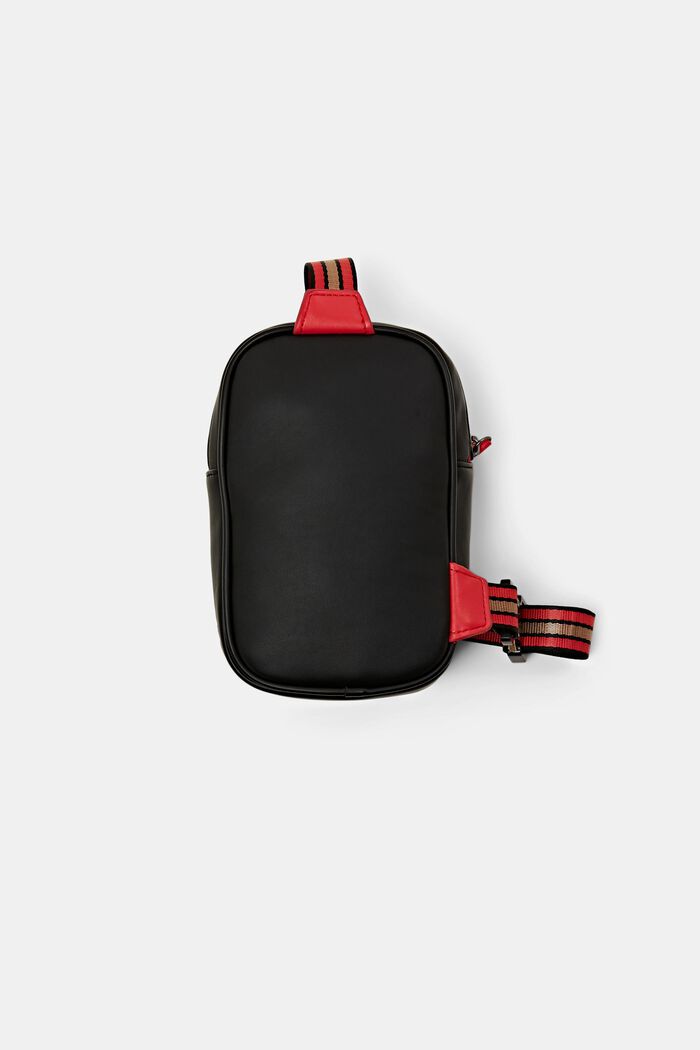 Crossbody bag van imitatieleer, BLACK, detail image number 2