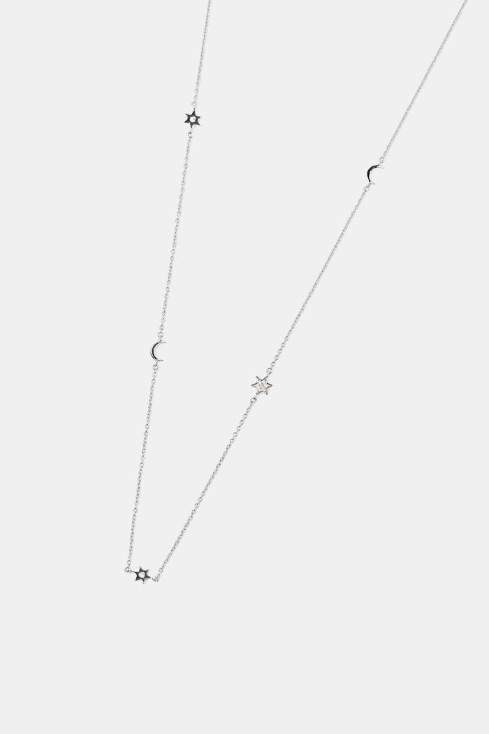 Ketting met vaste hangers, sterlingzilver, SILVER, detail image number 1