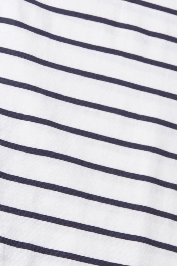 Met TENCEL™: T-shirt met streepmotief,  NEW WHITE, detail image number 4