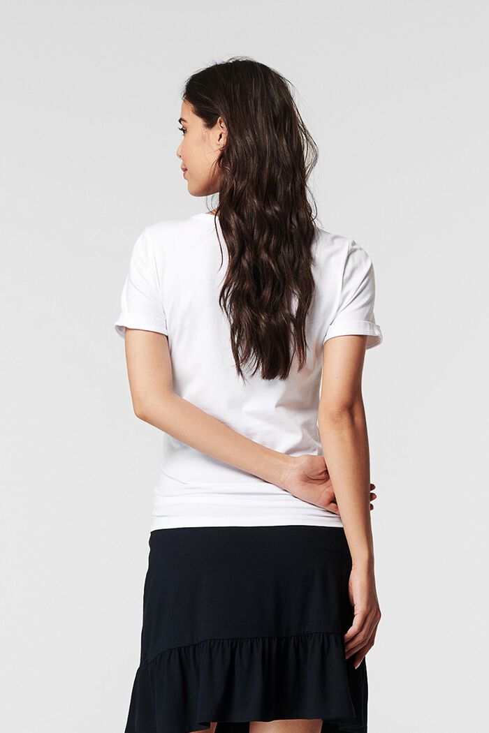 T-shirt met print, organic cotton, BRIGHT WHITE, detail image number 1