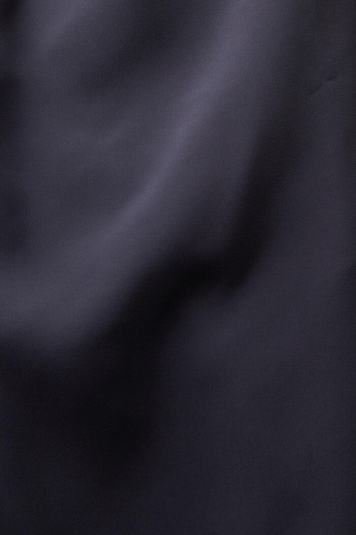 Gelaagde crêpe de chine mini-jurk, BLACK, detail image number 5