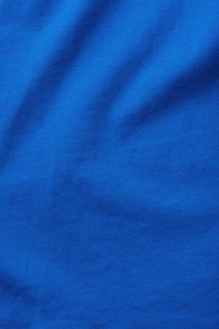 Katoenen T-shirt met ronde hals, BLUE, detail image number 5