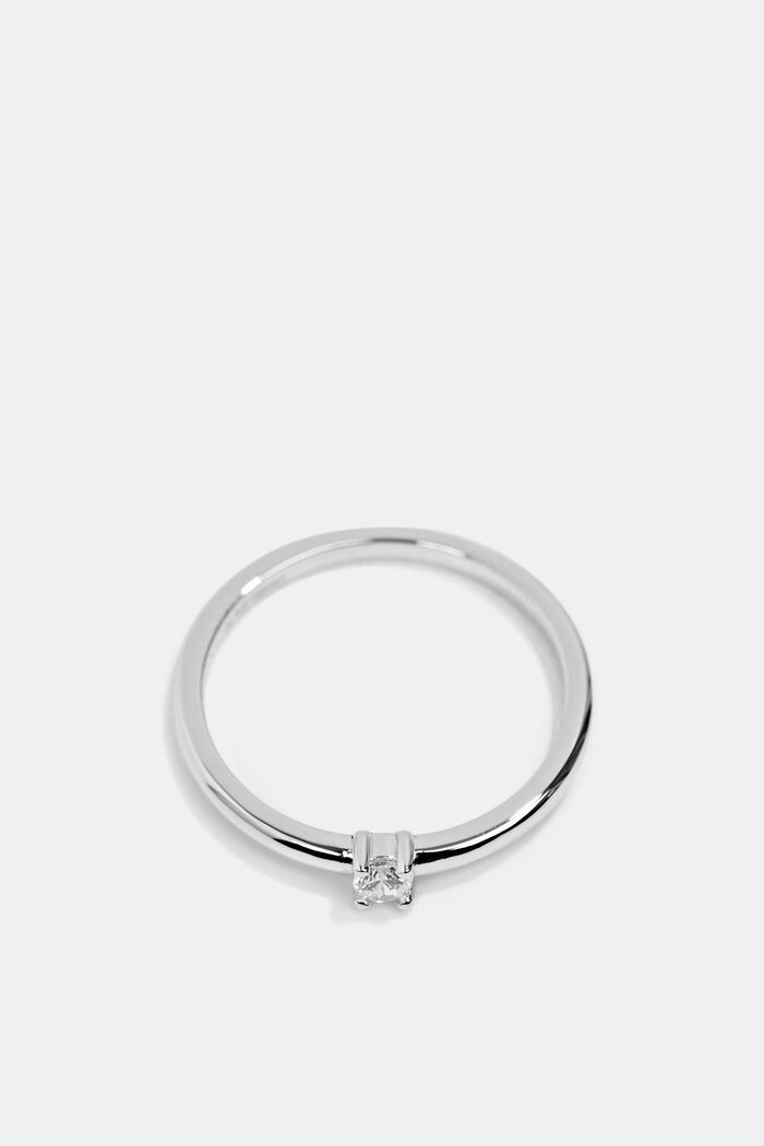 Ring met zirkonia, sterlingzilver, SILVER, detail image number 3