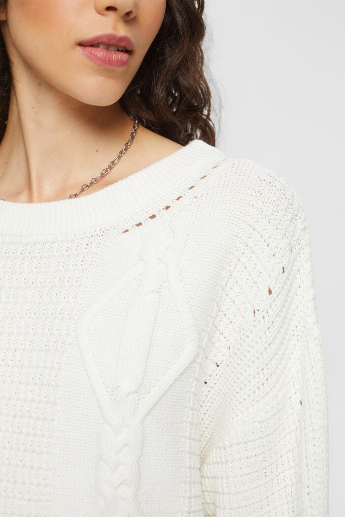 Gestreepte sweater, OFF WHITE, detail image number 2