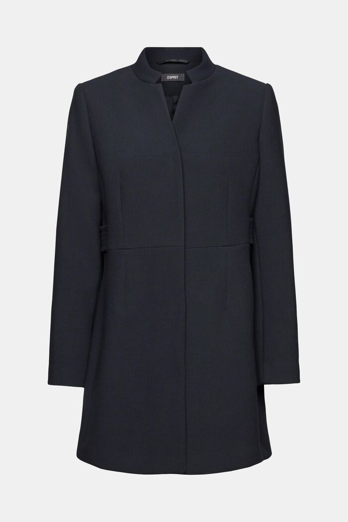 Getailleerde mantel met omgekeerde reverskraag, BLACK, detail image number 7